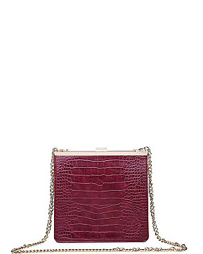 LUXURY ANASTASIA CROC FAUX LEATHER CROSSBODY BAG JY-17368CML