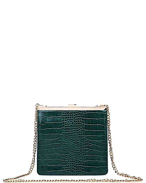 LUXURY ANASTASIA CROC FAUX LEATHER CROSSBODY BAG JY-17368CML