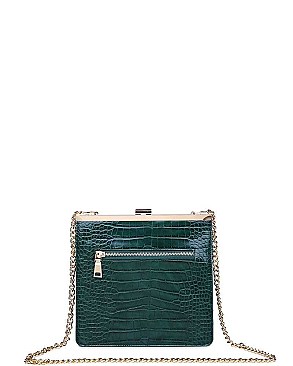 LUXURY ANASTASIA CROC FAUX LEATHER CROSSBODY BAG JY-17368CML