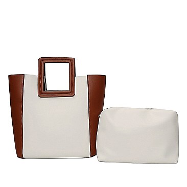 2 In 1 Square Bucket Tote Bag