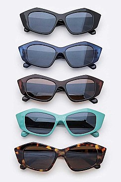 Pack of 12 Bulky Retro Geometric Sunglasses