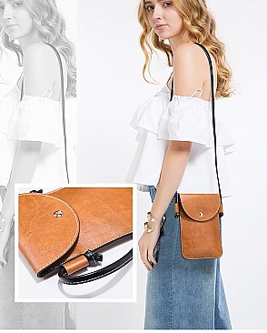 4 IN 1 STYLISH SMOOTH HOBO CROSSBODY CLUTCH WALLET SET