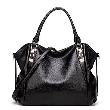 STYLISH SMOOTH LEATHER LONG STRAP CHIC SATCHEL