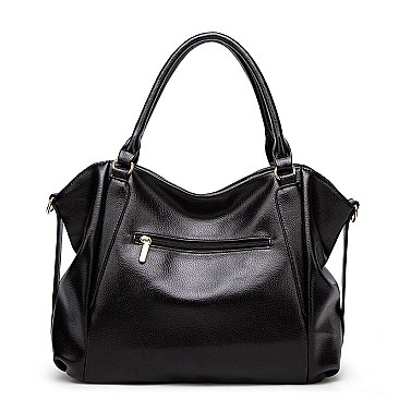 STYLISH SMOOTH LEATHER LONG STRAP CHIC SATCHEL