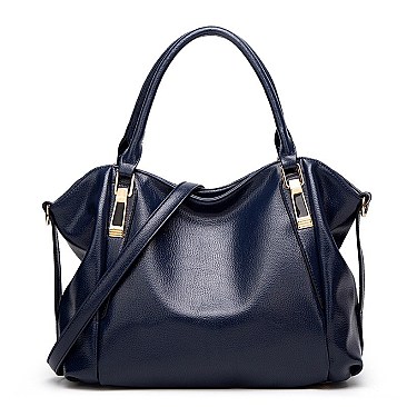 STYLISH SMOOTH LEATHER LONG STRAP CHIC SATCHEL