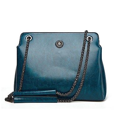 Smooth Magnetic Lock Chain Shoulder Bag