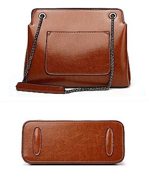 Smooth Magnetic Lock Chain Shoulder Bag