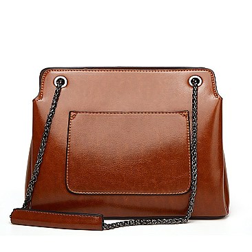 Smooth Magnetic Lock Chain Shoulder Bag