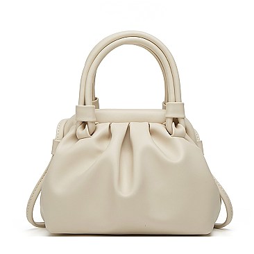 Magnet Closure Soft Cross-Body Satchel