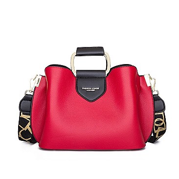 METAL HANDLE FANCYSATCHEL SHOULDER BOSTON BAG
