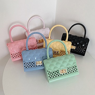 BEADED HANDLE MINI JELLY SATCHEL