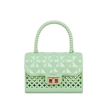 BEADED HANDLE MINI JELLY SATCHEL