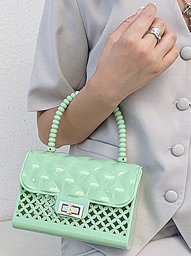 BEADED HANDLE MINI JELLY SATCHEL