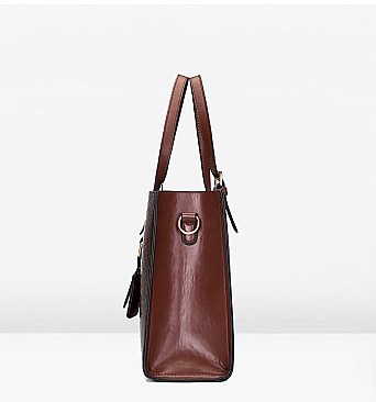3 IN 1 CROCODILE PRINT TOTE CLUTCH WALLET SET