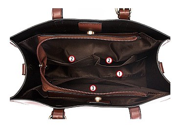 3 IN 1 CROCODILE PRINT TOTE CLUTCH WALLET SET