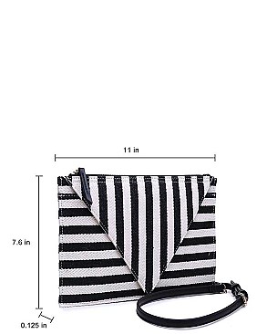LUXURY BARCELONA TRIANGULAR FLAP CLUTCH BAG WITH LONG STRAP JY-17545ML
