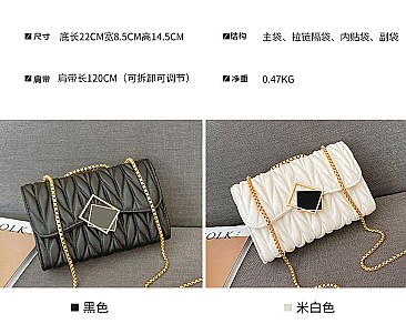 Quilted - Chevron Chain Shoulder Bag