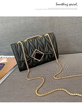 Quilted - Chevron Chain Shoulder Bag