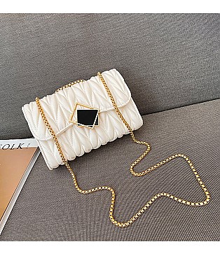 Quilted - Chevron Chain Shoulder Bag