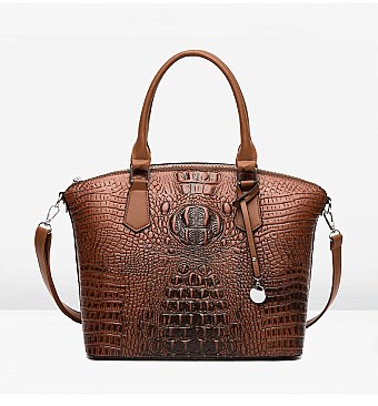 3 IN 1 CROCODILE PATTERN SATCHEL SET