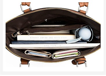 3 IN 1 CROCODILE PATTERN SATCHEL SET