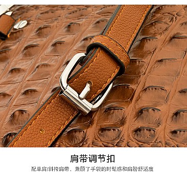 2-in-1 Crocodile Patent Dome Satchel Wallet Set