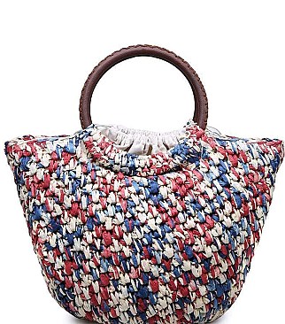 ELEGANT LIBERTY NATURAL WOVEN TOTE BAG JY17708