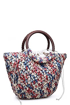 ELEGANT LIBERTY NATURAL WOVEN TOTE BAG JY17708