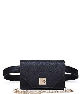 LUXURY VERA FAUX LEATHER BELT BAG JY-17969ML