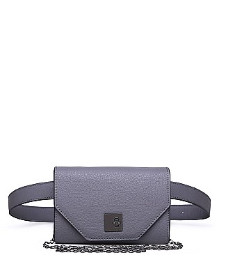 LUXURY VERA FAUX LEATHER BELT BAG JY-17969ML