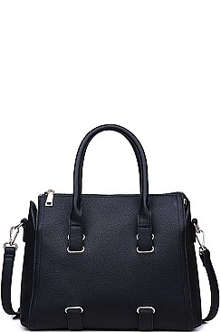 LUXURY VERONA FAUX LEATHER SATCHEL WITH LONG STRAP JY-18019ML
