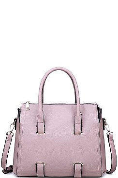 LUXURY VERONA FAUX LEATHER SATCHEL WITH LONG STRAP JY-18019ML