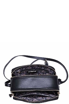 LUXURY HEATH SMOOTH VEGAN CROSSBODY BAG JY-18058