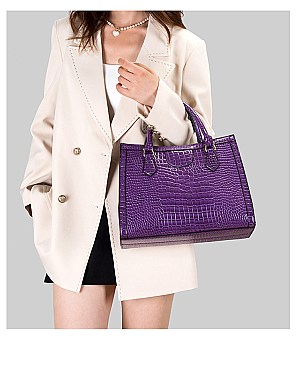 2 in 1 Crocodile Boutique Satchel Wallet Set