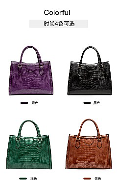 2 in 1 Crocodile Boutique Satchel Wallet Set