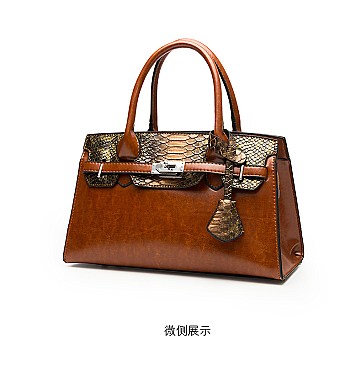 2 in 1 Crocodile & Patent Satchel Wallet Set