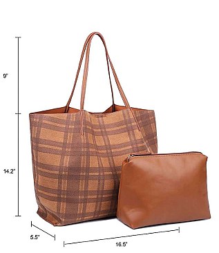 DELUXE CAMBRIDGE 2 IN 1 TOTE BAG JY-18224ML