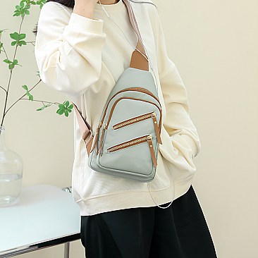 Sling Shoulder Backpack -Multi-Compartment