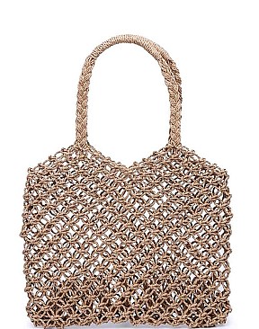 ELEGANT MYKONOS WOVEN TOTE BAG JY-18527