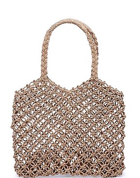 ELEGANT MYKONOS WOVEN TOTE BAG JY-18527