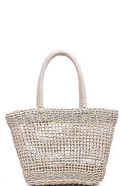 LUXURY SIONA NATURAL WOVEN STRAW TOTE BAG JY-18727