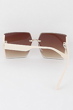 Pack of 12 Rimless Bolted Butterfly Sunglasses