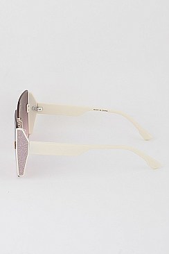 Pack of 12 Rimless Bolted Butterfly Sunglasses