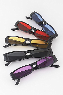Pack of 12 Retro Tinted Bar Sunglasses