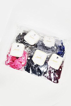 12 pcs Multi Bead Embedded Scrunchie Set