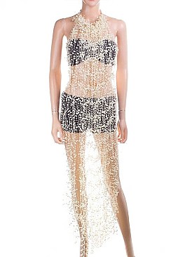 Luxurious Pearls Iconic Statement Body Chain LACN1926