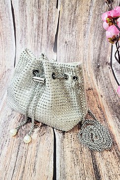 Stone Crossbody Bucket Bag