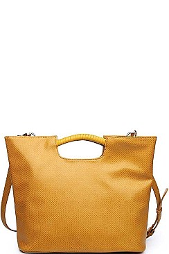 SILAS TEXTURED TOTE BAG WITH LONG STRAP