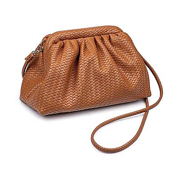 MABLE WOVEN LEATHER DESIGN CROSSBODY BAG