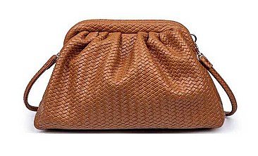 MABLE WOVEN LEATHER DESIGN CROSSBODY BAG